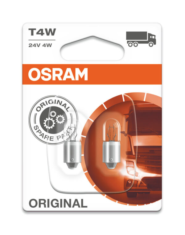 Bec Osram Original T4W 24V 4W BA9s ● Set 2 buc