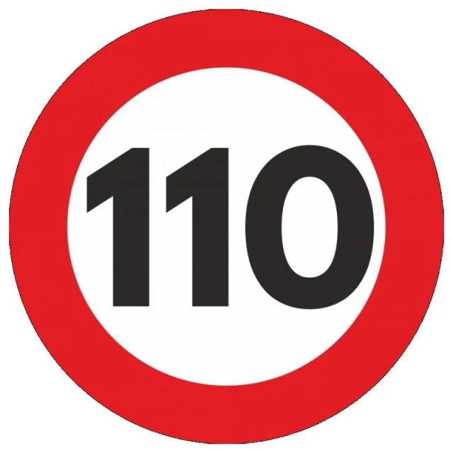 Indicator limitare viteza autocolant 110 km/ora Ø12